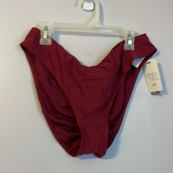 Time and Tru Berry Glow Cheeky Bikini Bottoms size L (12-14) Maroon - Picture 2 of 14
